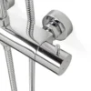 Wiesbaden Caral Thermostatische Regendoucheset - met 25cm Ronde Hoofddouche en Staafhanddouche - Opbouw - Hoogglans Chroom