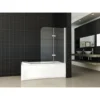 Wiesbaden Cinco Badwand - 1000x1400x6mm - Draaibaar - 2 wanden - NANO - Helder Glas/Chroom