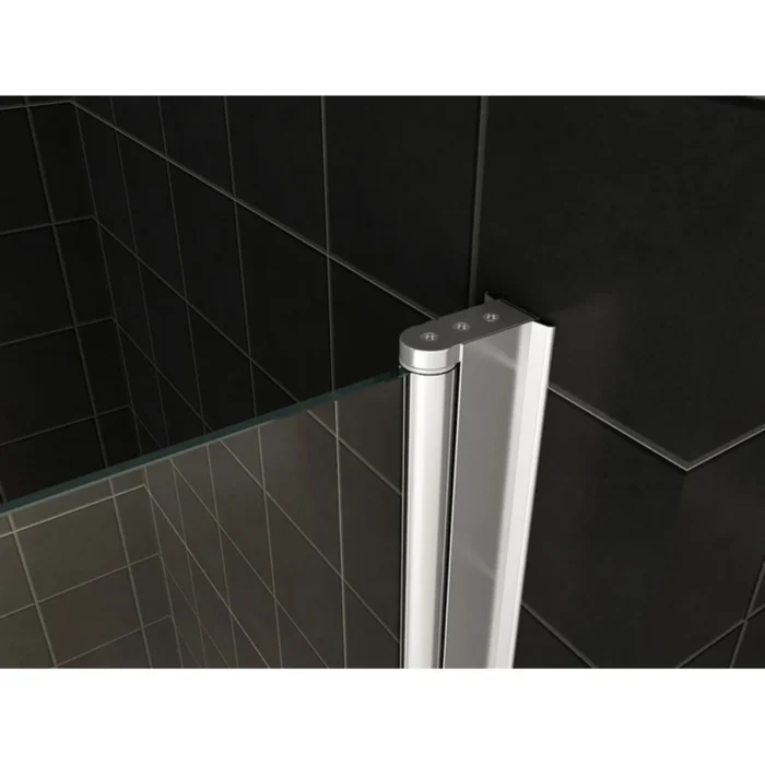 Wiesbaden Cinco Badwand - 1000x1400x6mm - Draaibaar - 2 wanden - NANO - Helder Glas/Chroom