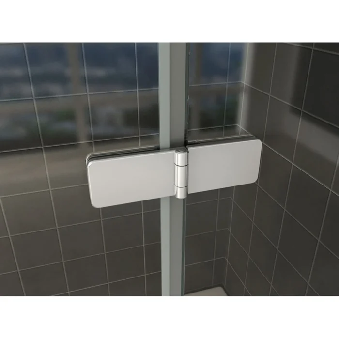 Wiesbaden Cinco Badwand - 1000x1400x6mm - Draaibaar - 2 wanden - NANO - Helder Glas/Chroom