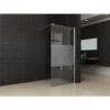 Wiesbaden Comfort Inloopdouche - 700x2000x10mm - NANO - 1 wand - Helder Glas - Met Melkglas Middenband - Chroom