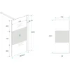 Wiesbaden Comfort Inloopdouche - 800x2000x10mm - NANO - 1 wand - Helder Glas - Met Melkglas Middenband - Chroom