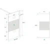 Wiesbaden Comfort Inloopdouche - 900x2000x10mm - NANO - 1 wand - Helder Glas - Met Melkglas Middenband - Chroom