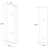 Wiesbaden Comfort Zijwand met Hoekprofiel - 30x200x10cm - 1 wand - NANO - Helder Glas/Chroom