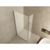 Wiesbaden Comfort Zijwand met Hoekprofiel - 40x200x10cm - 1 wand - NANO - Helder Glas/Chroom