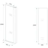 Wiesbaden Comfort Zijwand met Hoekprofiel - 40x200x10cm - 1 wand - NANO - Helder Glas/Chroom
