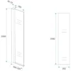 Wiesbaden Comfort Zijwand met Muurprofiel - 30x200x10cm - 1 wand - NANO - Helder Glas/Chroom