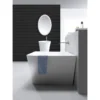 Wiesbaden Inge Solid Surface Half Vrijstaand Bad - 180x84x57cm - Klikwaste - Mat Wit