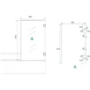Wiesbaden Less Badwand - 800x1500x6mm - Draaibaar - 1 wand - NANO - Helder Glas/Chroom