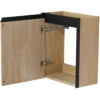 Wiesbaden Lotus Fonteinkast - 40x21,8cm - 1 deur - Links en Rechtsdraaiend - Greeploos - Naturel Eik/Mat Zwart