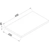 Wiesbaden Lotus Wastafelblad - 40x22cm - MDF - Naturel Eik