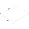 Wiesbaden Lotus Wastafelblad - 60x46cm - MDF - Naturel Eik