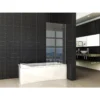 Wiesbaden Orbit Badwand - 800x1500x6mm - Draaibaar - 1 wand - NANO - Helder Glas/Mat Zwart