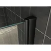 Wiesbaden Orbit Badwand - 800x1500x6mm - Draaibaar - 1 wand - NANO - Helder Glas/Mat Zwart