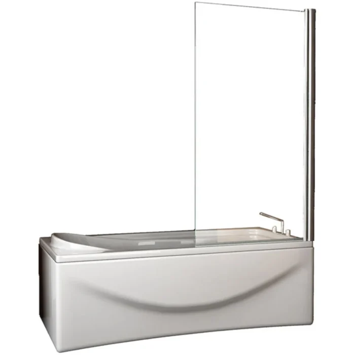 Wiesbaden Palmo Badwand - 800x1500x60mm - Draaibaar - 2 wanden - NANO - Helder Glas/Chroom