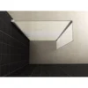 Wiesbaden Zijwand met Hoekprofiel - 40x200x10cm - 1 wand - NANO - Gedeeltelijk Mat Glas