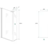Wiesbaden Zijwand met Hoekprofiel - 40x200x10cm - 1 wand - NANO - Gedeeltelijk Mat Glas
