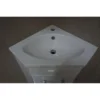 Xellanz Lena Hoek Fonteinkast + Wastafel en Spiegelkast - 50x40x25cm - 1 minermaalmarmeren wasbak - 1 kraangat - 1 lade - Glans Wit