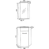 Xellanz Lena Hoek Fonteinkast + Wastafel en Spiegelkast - 50x40x25cm - 1 minermaalmarmeren wasbak - 1 kraangat - 1 lade - Glans Wit