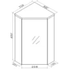Xellanz Lena Hoek Fonteinkast + Wastafel en Spiegelkast - 50x40x25cm - 1 minermaalmarmeren wasbak - 1 kraangat - 1 lade - Glans Wit