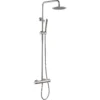 Wiesbaden 304 Thermostatische Regendoucheset - met 25cm Ronde Hoofddouche en Staafhanddouche - Opbouw - RVS