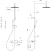 Wiesbaden 304 Thermostatische Regendoucheset - met 25cm Ronde Hoofddouche en Staafhanddouche - Opbouw - RVS