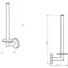 Wiesbaden Alonzo Reserverolhouder - Rond - 2 rollen - Geborsteld Messing