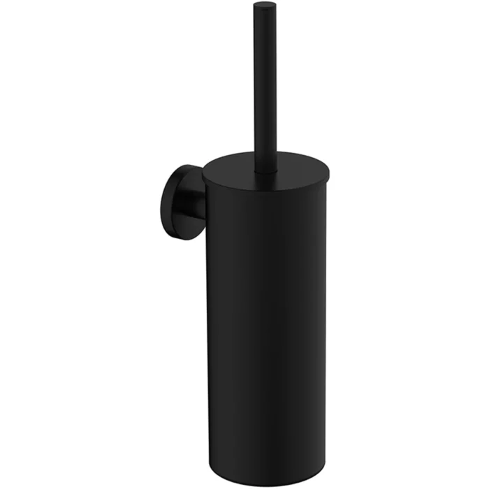 Wiesbaden Alonzo Toiletborstel met Houder - 35cm - Wand - Rond - Mat Zwart