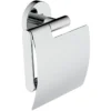 Wiesbaden Alonzo Toiletrolhouder met Klep - Wand - 1 rol - RVS - Chroom
