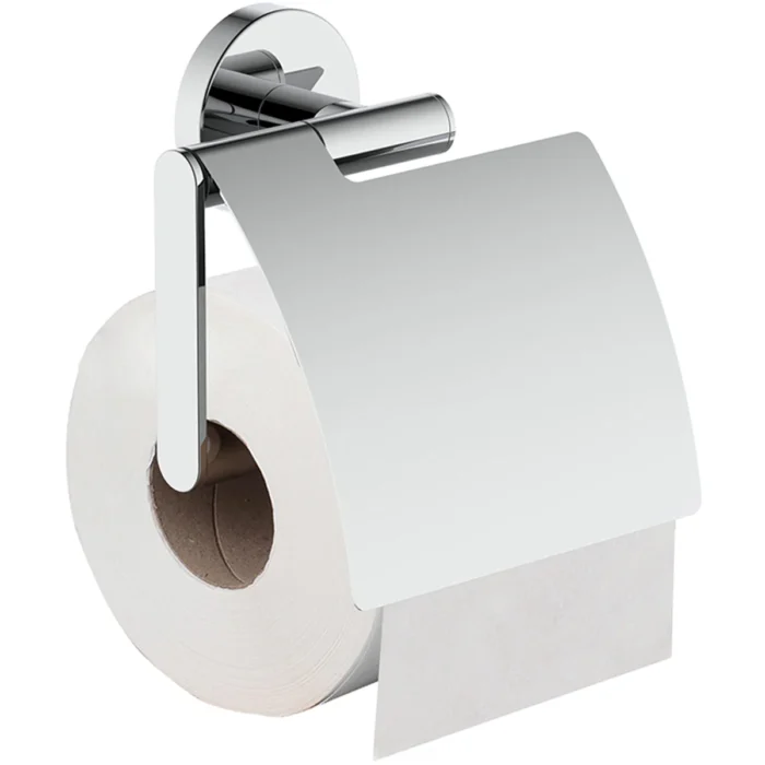 Wiesbaden Alonzo Toiletrolhouder met Klep - Wand - 1 rol - RVS - Chroom