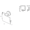 Wiesbaden Alonzo Toiletrolhouder met Klep - Wand - 1 rol - RVS - Mat Zwart