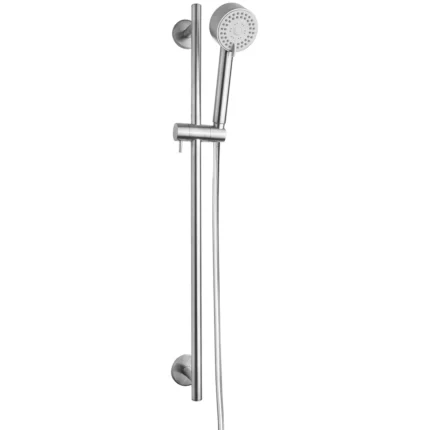 Wiesbaden Cadans Glijstangset met Ronde Handdouche - Metalen Doucheslang - 3 standen - Hoogglans Chroom