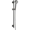 Wiesbaden Cadans Glijstangset met Ronde Handdouche - Metalen Doucheslang - 3 standen - Gunmetal