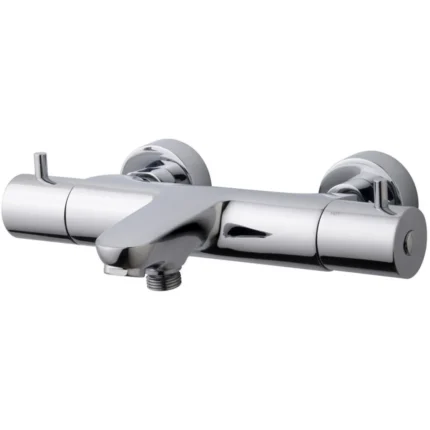 Wiesbaden Caral Thermostatische Badmengkraan - Hartafstand 15cm - Opbouw - Messing - Chroom