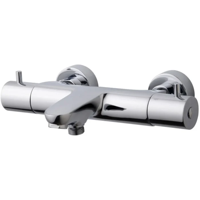 Wiesbaden Caral Thermostatische Badmengkraan - Hartafstand 15cm - Opbouw - Messing - Chroom