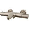 Wiesbaden Caral Thermostatische Badmengkraan - Hartafstand 15cm - Opbouw - Messing - Geborsteld Staal