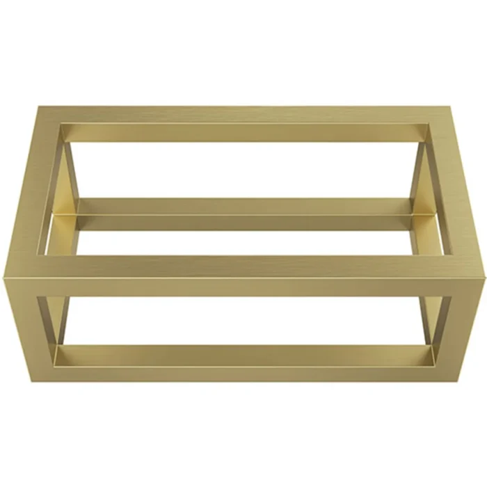 Wiesbaden Nick Wastafelframe voor Fontein - 395x150x215mm - Opbouw - RVS - Geborsteld Messing