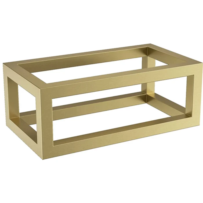Wiesbaden Nick Wastafelframe voor Fontein - 395x150x215mm - Opbouw - RVS - Geborsteld Messing