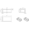 Wiesbaden Nick Wastafelframe voor Fontein - 395x150x215mm - Opbouw - RVS