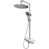 Wiesbaden Nuovo Thermostatische Regendoucheset met Planchet - met 30cm Ronde Hoofddouche en Staafhanddouche - Opbouw - Chroom