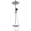 Wiesbaden Nuovo Thermostatische Regendoucheset met Planchet - met 30cm Ronde Hoofddouche en Staafhanddouche - Opbouw - Chroom
