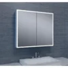 Wiesbaden Quatro Spiegelkast met LED - 80x70x13cm - Dimbaar - Draaideur - Rechthoek - Aluminium