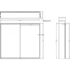 Wiesbaden Quatro Spiegelkast met LED - 80x70x13cm - Dimbaar - Draaideur - Rechthoek - Aluminium