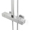 Wiesbaden Rombo Thermostatische Regendoucheset - met 25cm Vierkante Hoofddouche en Staafhanddouche - Opbouw - Chroom