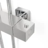 Wiesbaden Rombo Thermostatische Regendoucheset - met 25cm Vierkante Hoofddouche en Staafhanddouche - Opbouw - Chroom