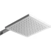 Wiesbaden Rombo Thermostatische Regendoucheset - met 25cm Vierkante Hoofddouche en Staafhanddouche - Opbouw - Chroom