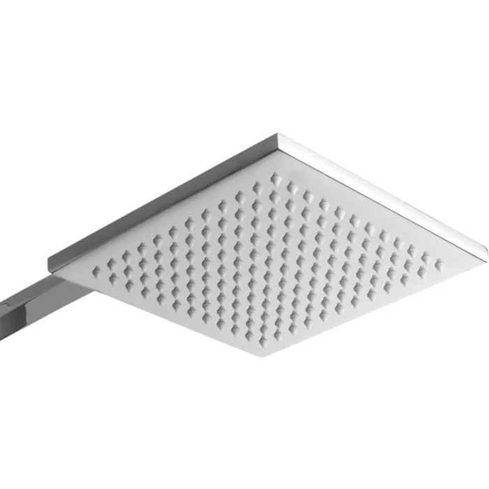 Wiesbaden Rombo Thermostatische Regendoucheset - met 25cm Vierkante Hoofddouche en Staafhanddouche - Opbouw - Chroom