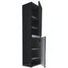 Wiesbaden Vision Badkamerkast - 160x35x35cm - 2 deuren - Draaideur - Opbouw - MDF - Hoogglans Grijs