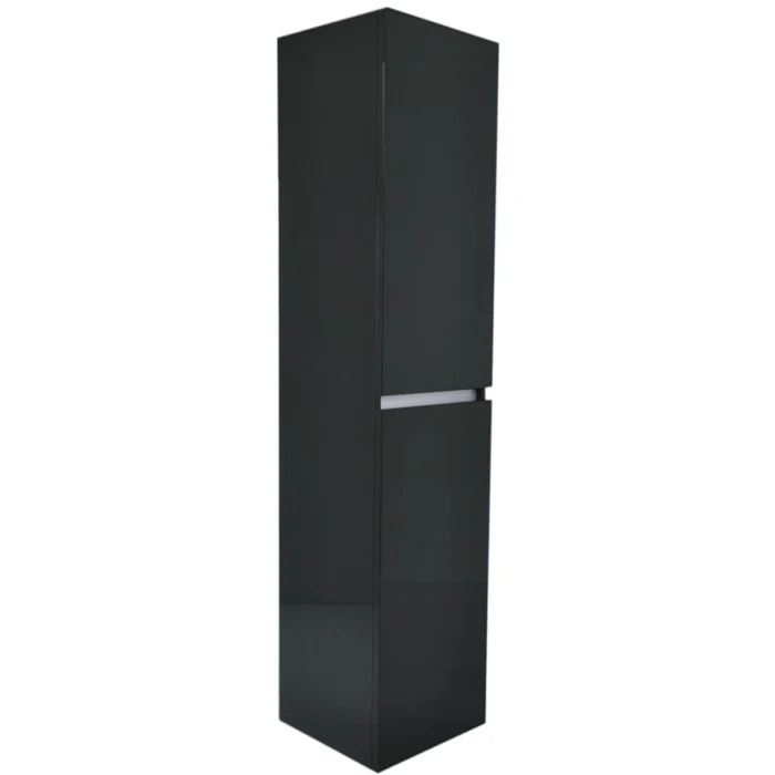 Wiesbaden Vision Badkamerkast - 160x35x35cm - 2 deuren - Draaideur - Opbouw - MDF - Hoogglans Grijs