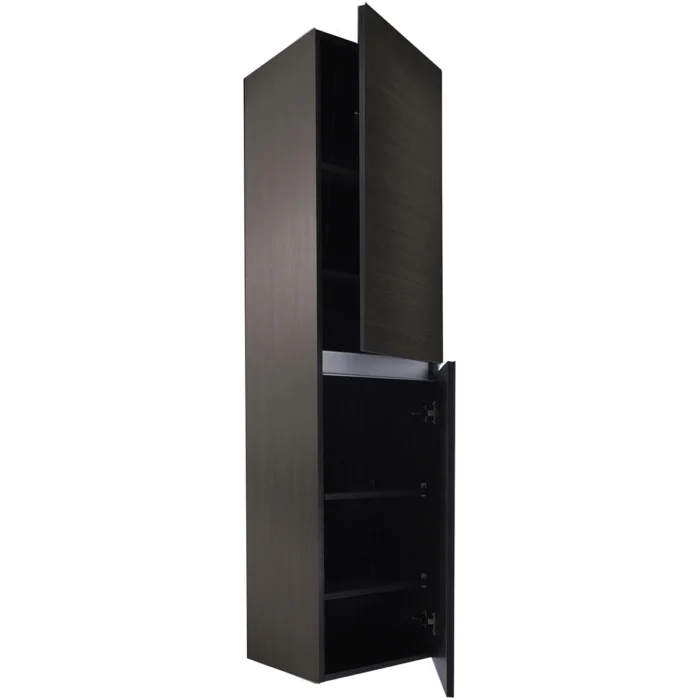 Wiesbaden Vision Badkamerkast - 160x35x35cm - 2 deuren - Draaideur - Opbouw - MDF - Houtnerf Grijs